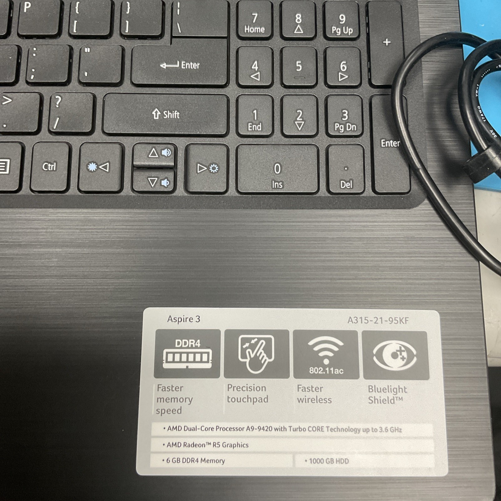 Aspire 3 A315-21-95KF turns On Read