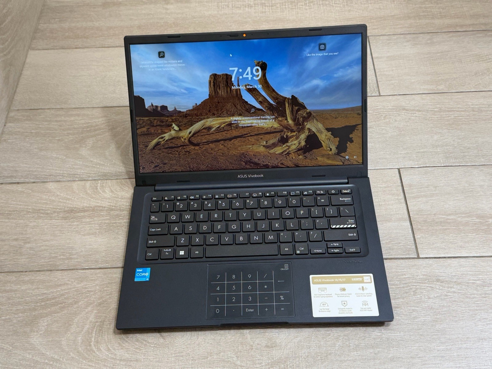 Asus Vivobook 14 X1404V 14″ Laptop Core i3-1315U 16GB RAM 128GB SSD Win-11