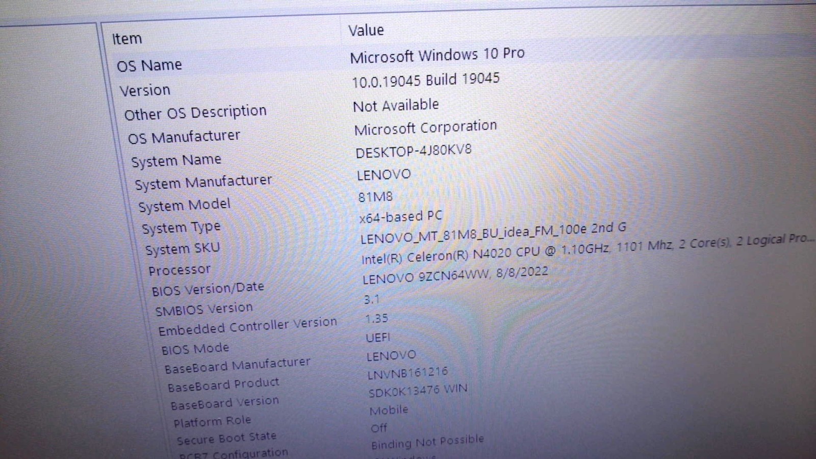 Durable Lenovo 100E, Windows 10, 11.6 in screen, 194632381320 with case