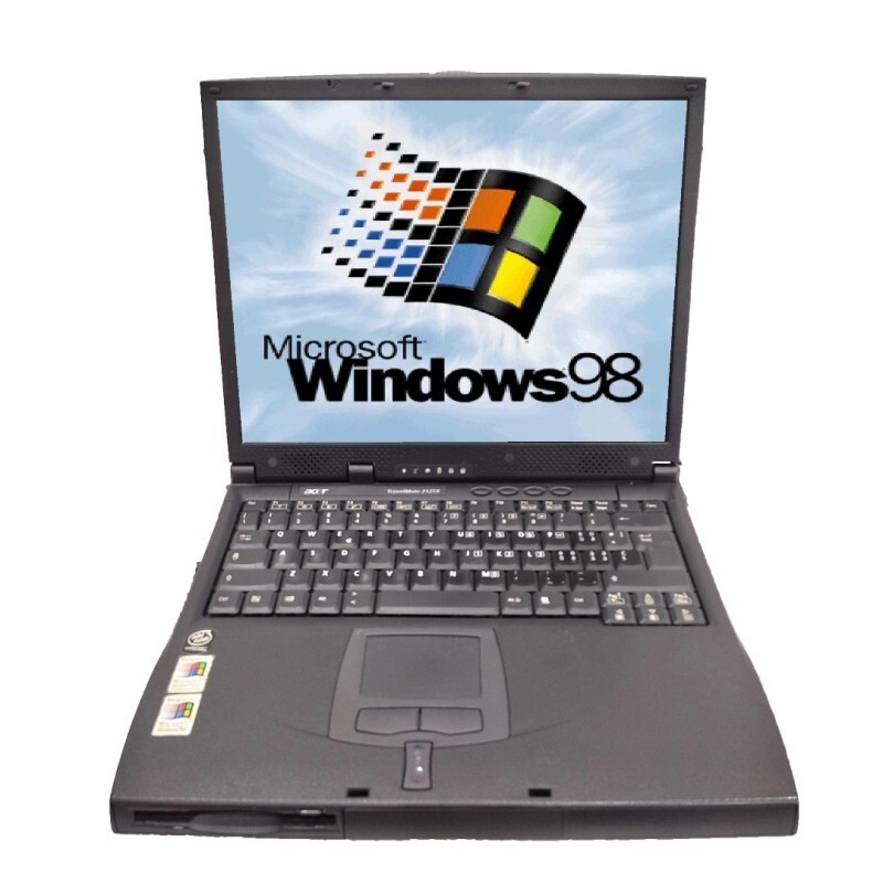 Acer Windows 98 Floppy Drive Serial Port CPU 800Mhz 21080 Laptop PC