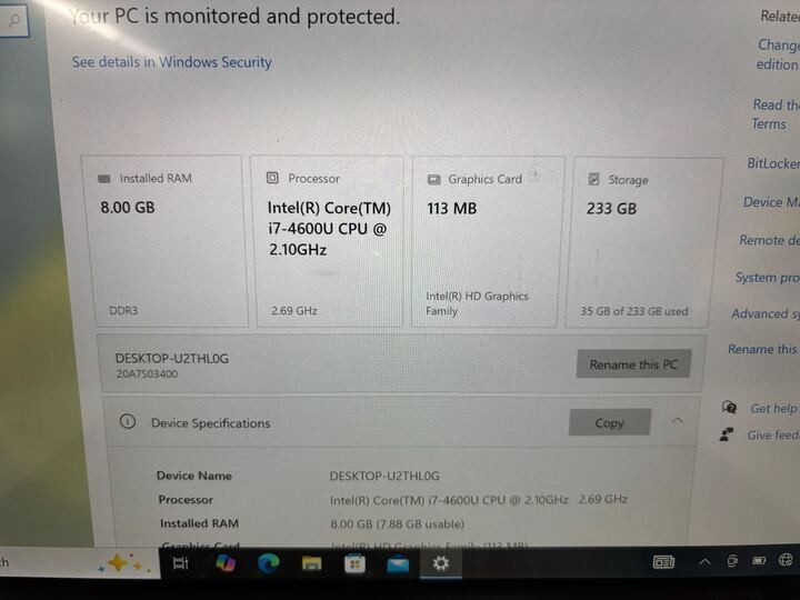 14” Lenovo X1 Carbon Gen2 Touch Intel i7-4600U @2.1GHz 8GB RAM 250GB SSD Win10P