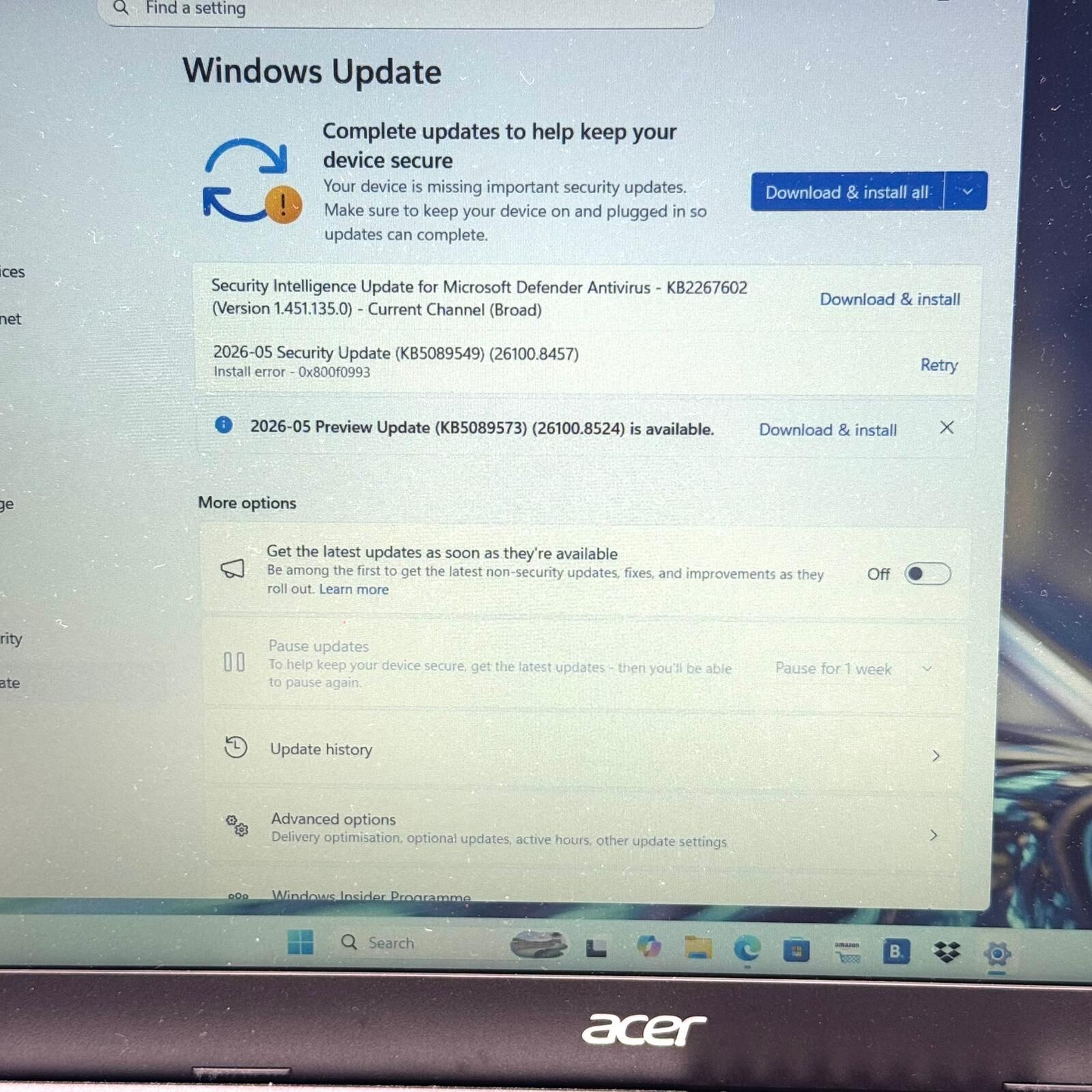 Acer Aspire 3 A315-59 15.6 Inch i5-1235U 8GB RAM 500GB Win 11 Silver Laptop