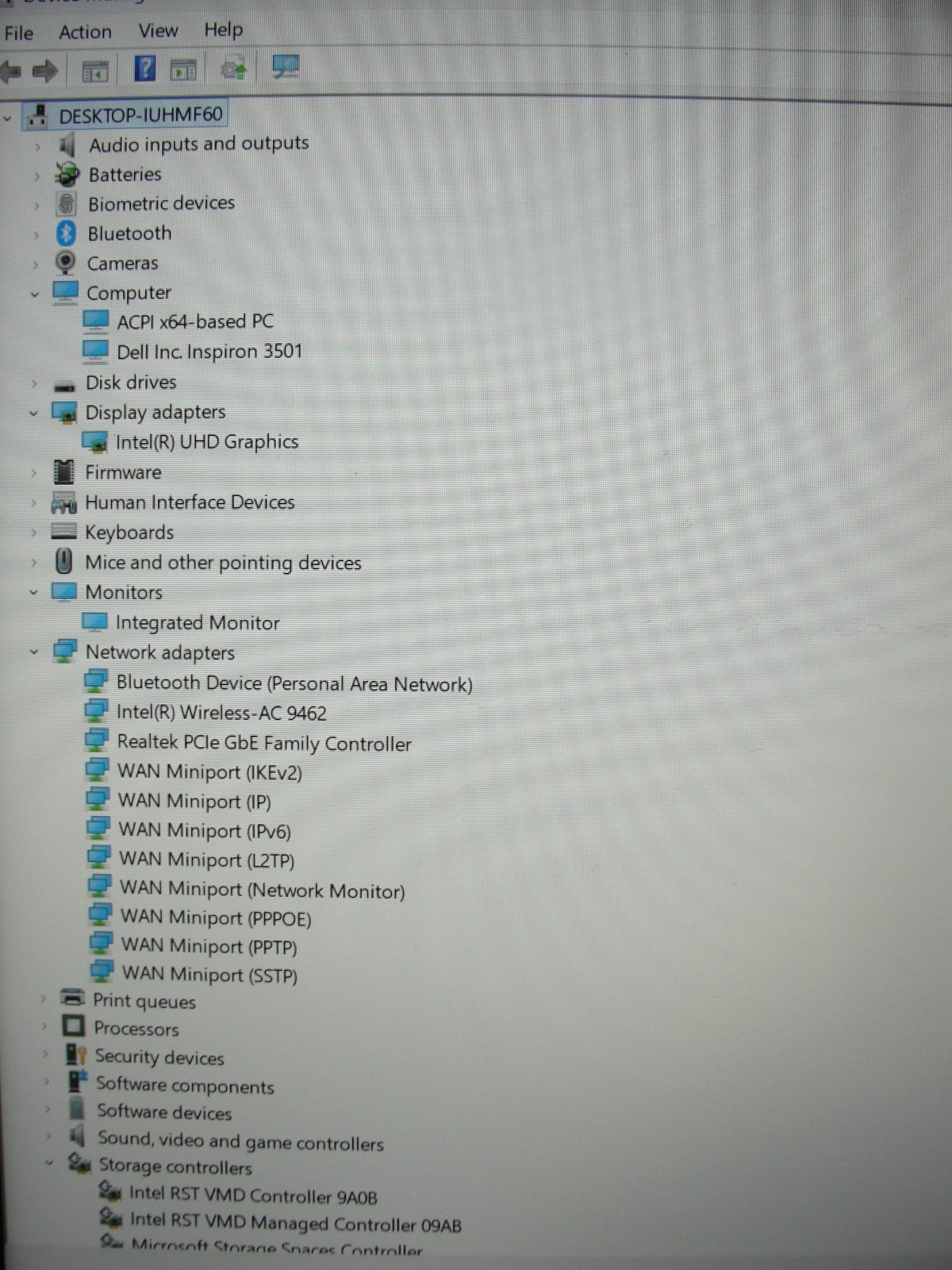 Dell Inspiron 3501 15.6”FHD Core i3-1115G4 3GHz 8GB SSD Reset 128GB+Charger