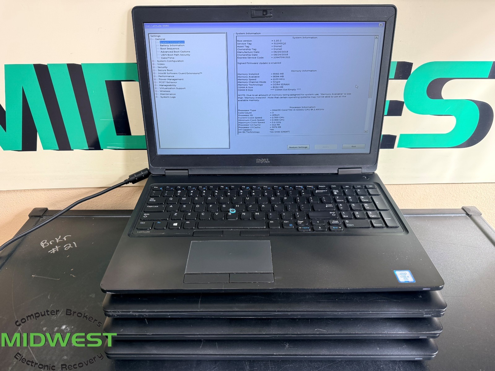 (Lot of 4) Dell Latitude 5580 i5 6th & 7th Gen./i7 7th Gen. laptops (see desc.)