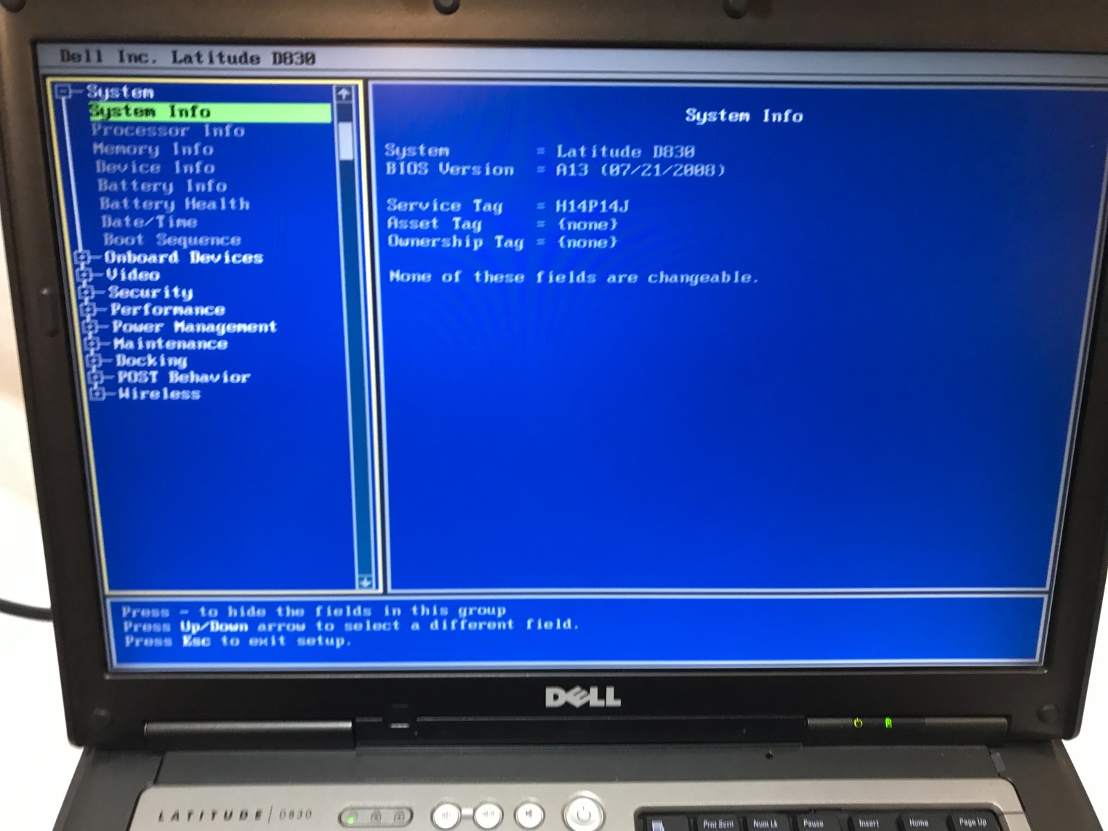 Dell Latitude Laptop D830 Duo Core 1GB 100HD Serial Windows XP Charger Vintage