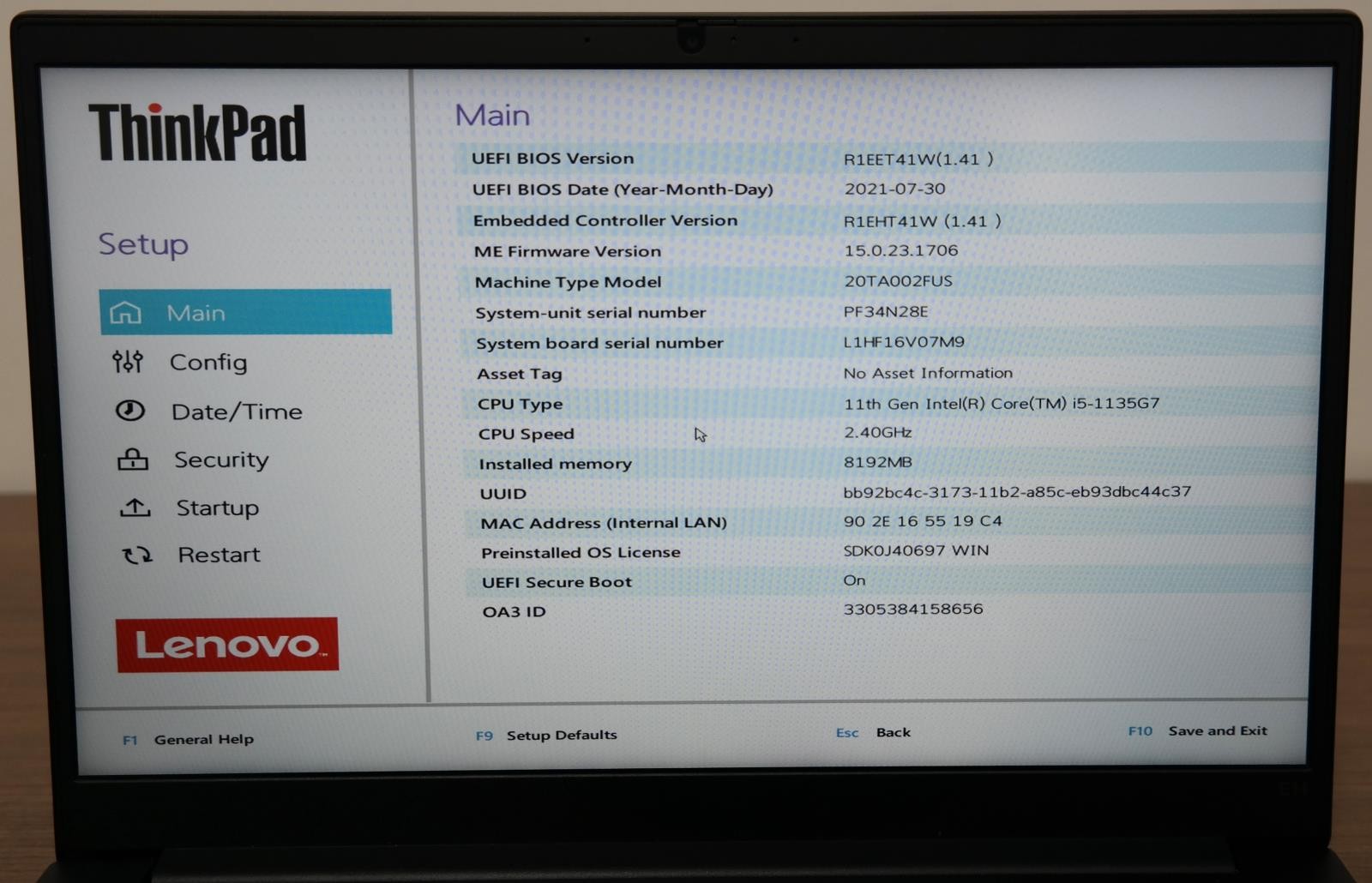 Lenovo ThinkPad E14 Gen 2 i5-1135G7 2.40GHz 8GB RAM 512GB SSD 14-inch FHD NO OS!