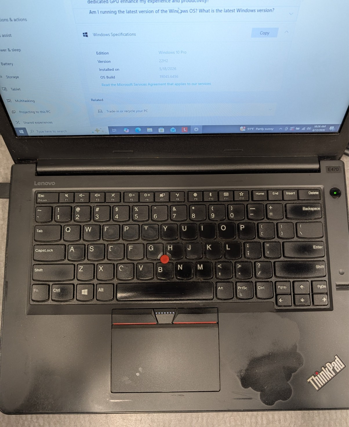 Lenovo ThinkPad E470, i3-7100U, 8GB RAM, 250GB SSD, Windows 10 Pro, 20H10069US