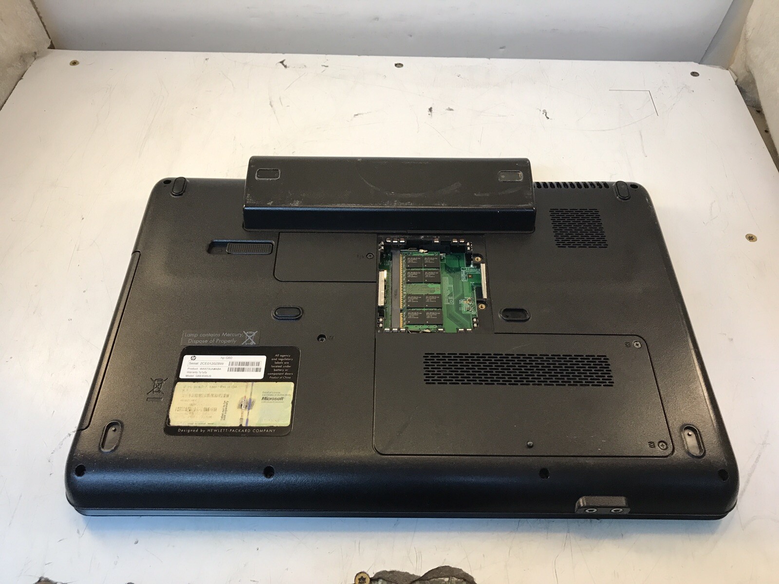 HP G60 15″ Laptop Intel Pentium Dual-Core CPU T4400@2.20GHz