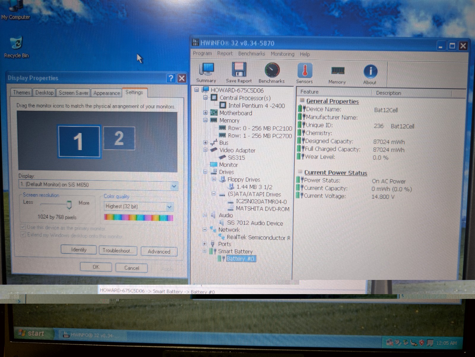 HOWARD MS2117 (1846) | PENTIUM 4 512MB RAM 20GB HDD | Win XP None on eBay!