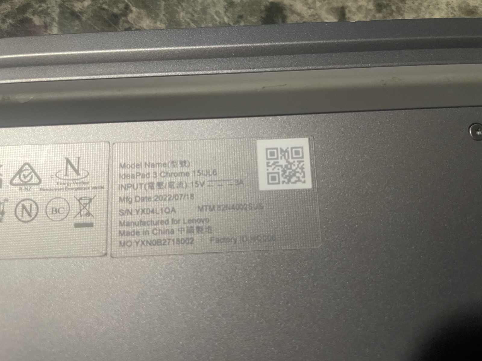 Lenovo IdeaPad 3 Chrome 15IJL6 15.6″ Intel Celeron N4500 4GB DDR4 64GB eMMC