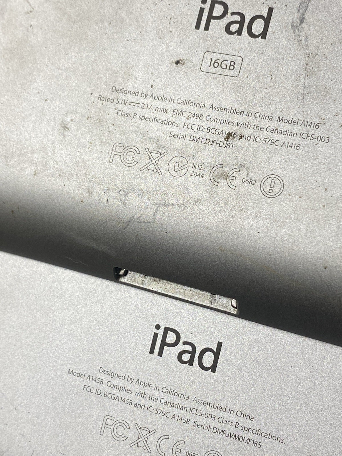 Apple iPad 9.7in 16GB Wi‑Fi Silver Lot of 2 A1416 A1458 For Parts