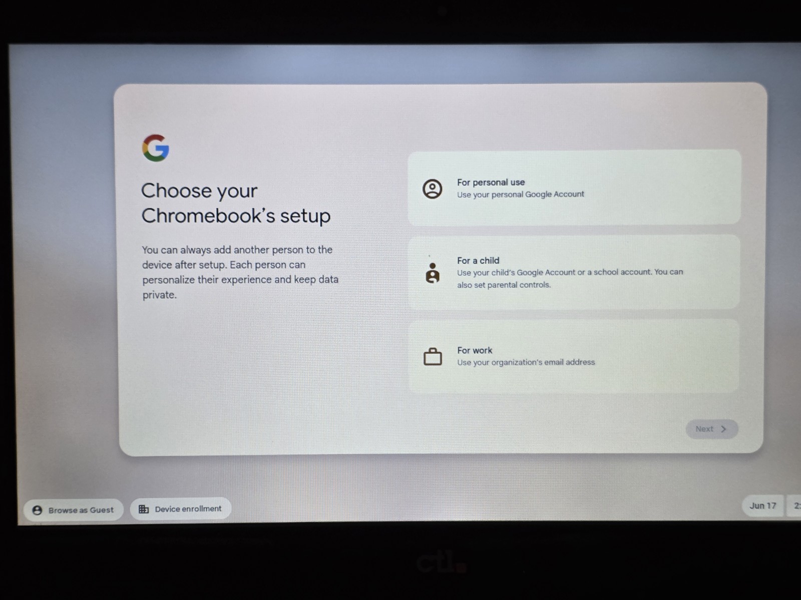 *Google Chromebook CTLJ41-11.6″ -Black-Chrome OS-Celeron N 4GB 32G + Charger*