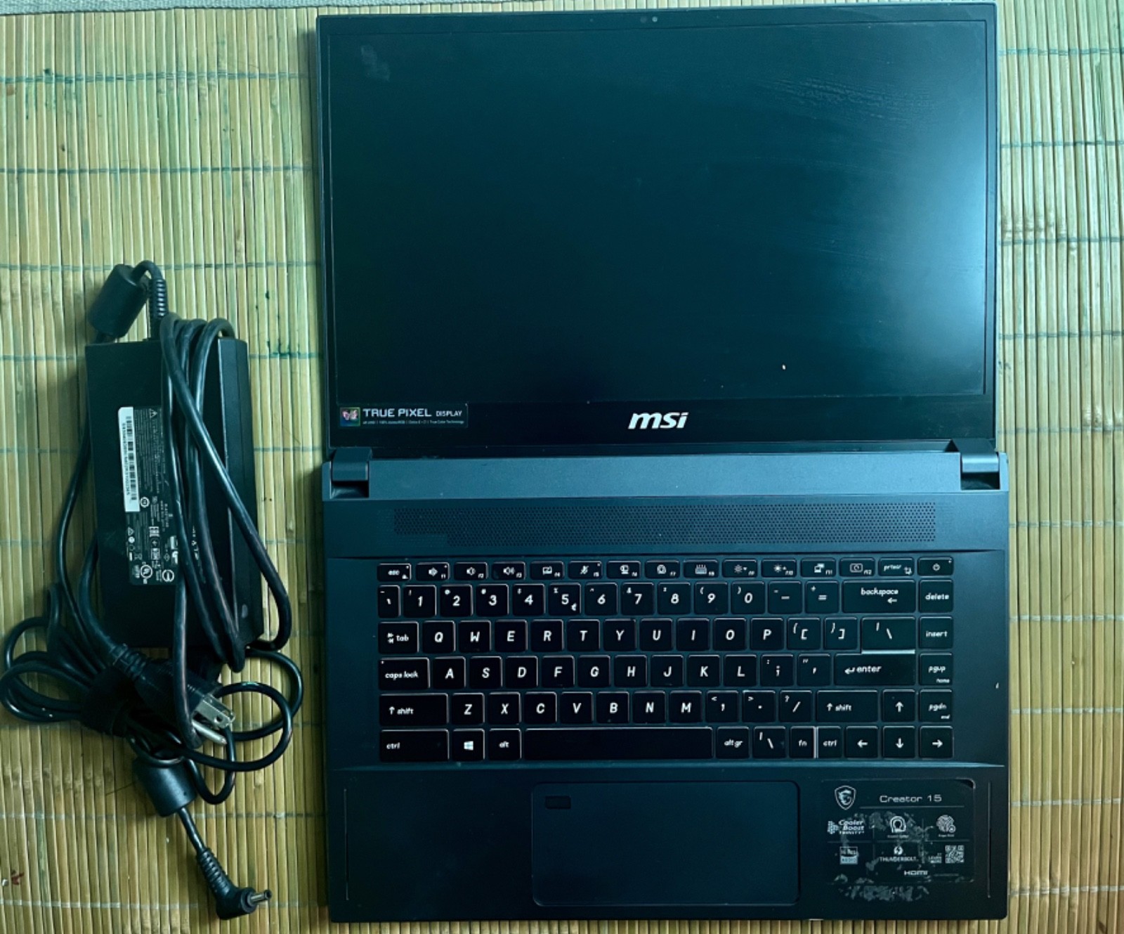 MSI Creator 15 4K Laptop– i7, 32GB, RTX 2070 Super, 1TB SSD, Excellent