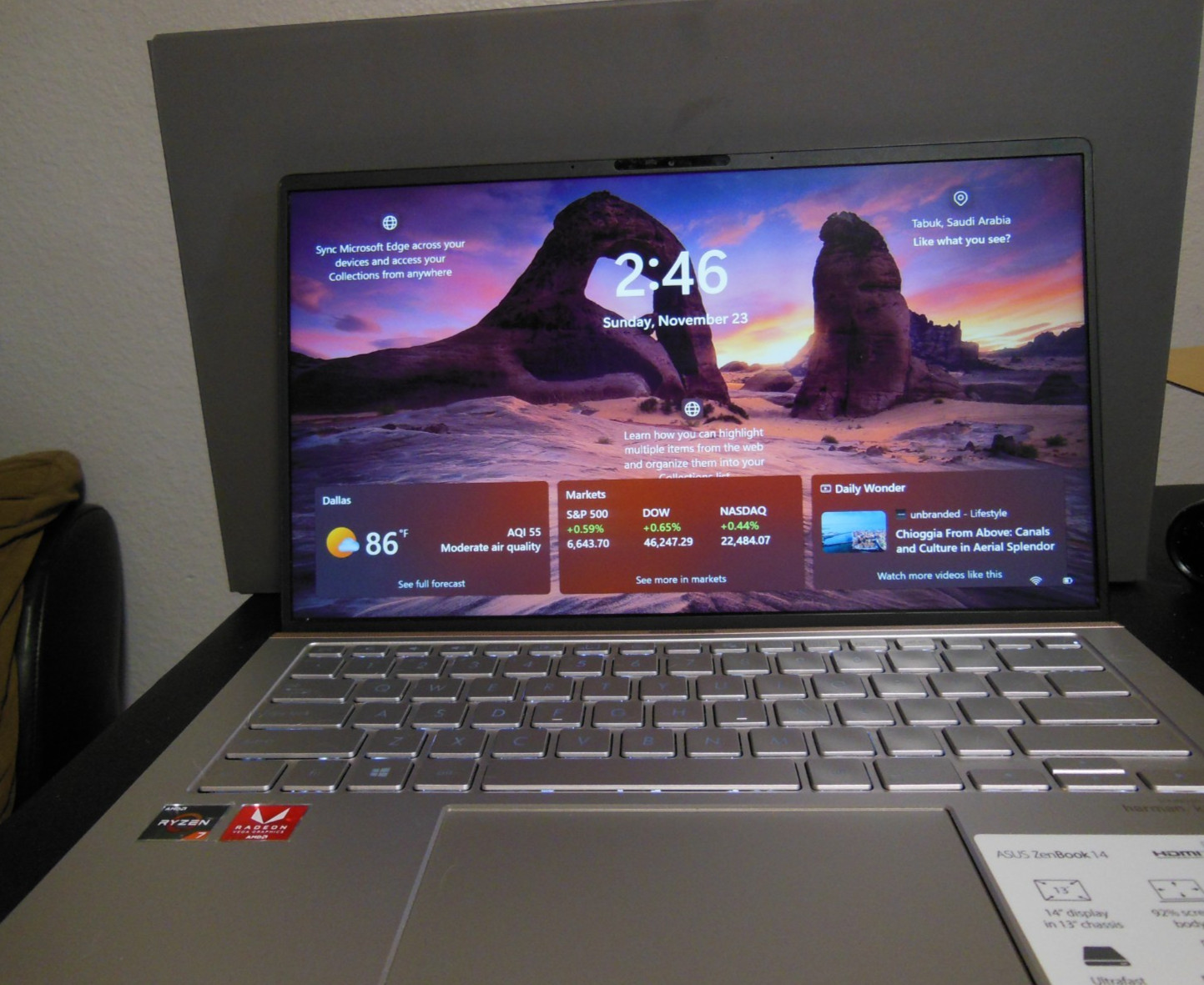 ASUS ZenBook 14 3DIR camera,ultrafast PCIe SSD,Military grade quality great shap