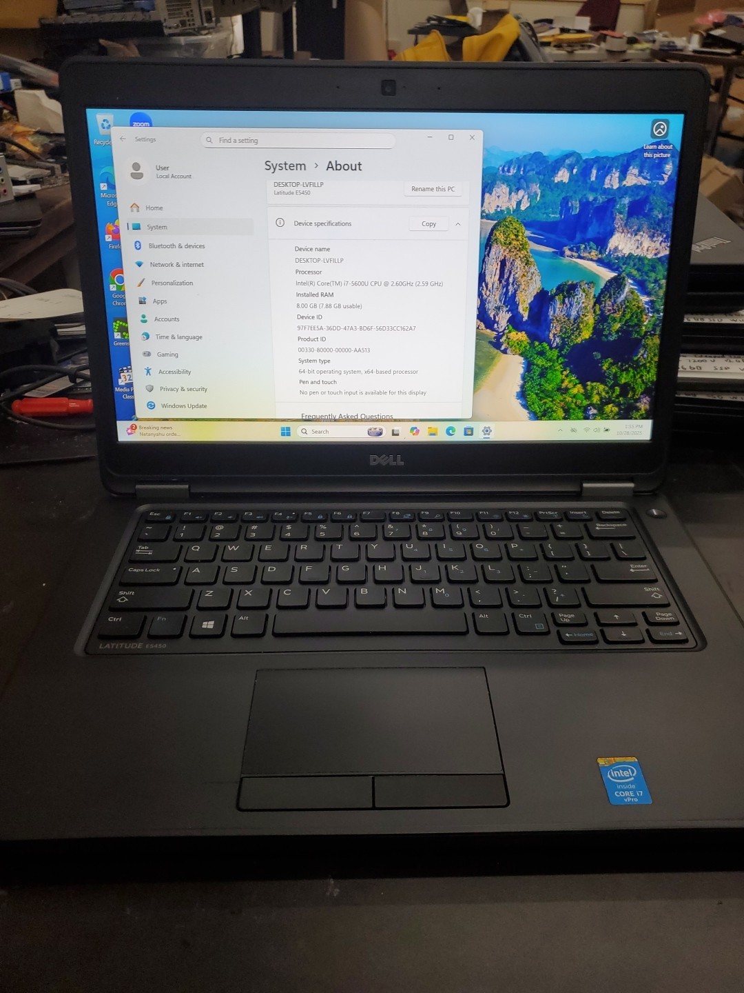 Dell Latitude E5450 – 14″ Laptop – Intel i7-5600U 8GB RAM 500GB SSD 102825-5