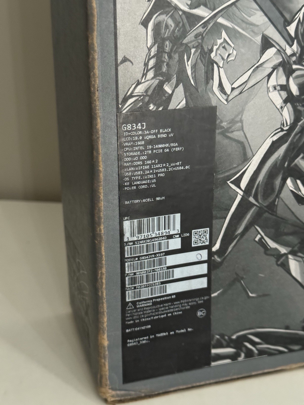 Asus ROG Strix Scar 18 G834 240Hz QHD+ i9-14900HX 32GB 2TB SSD RTX 4090