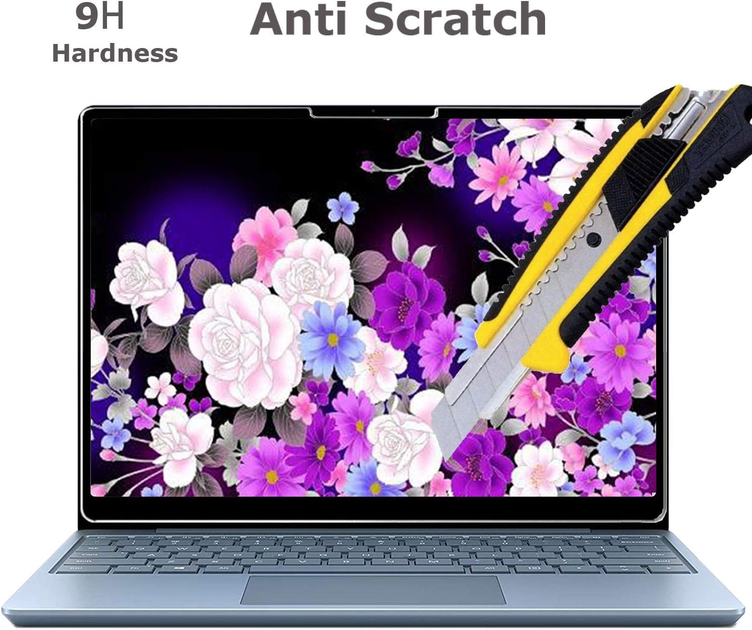 Glass Screen Protector for Surface Laptop Go – 12.4″, Tempered Glass, 9H Hardnes