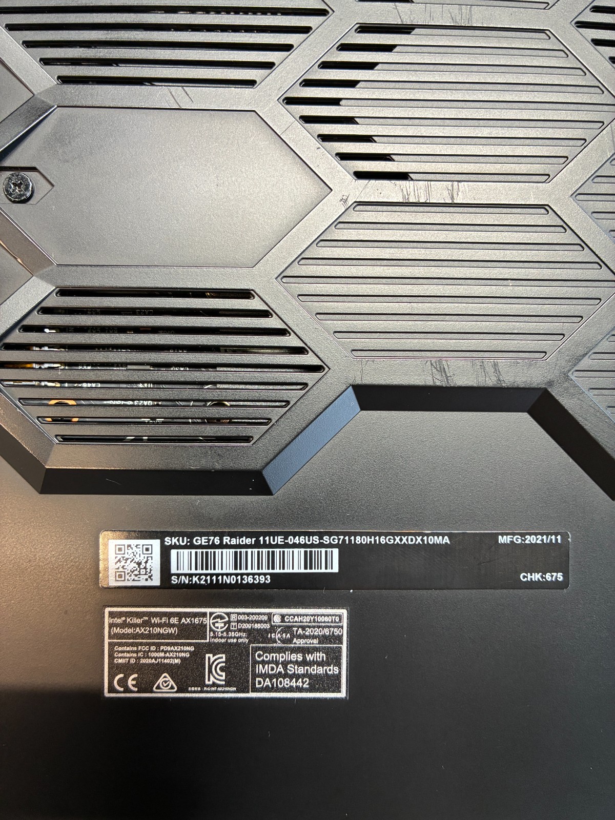 MSI GE76 Raider 11: 17.3″ / i7-11800H / RAM 16Gb / 6Gb GF RTX 3060 / SSD 1Tb / W