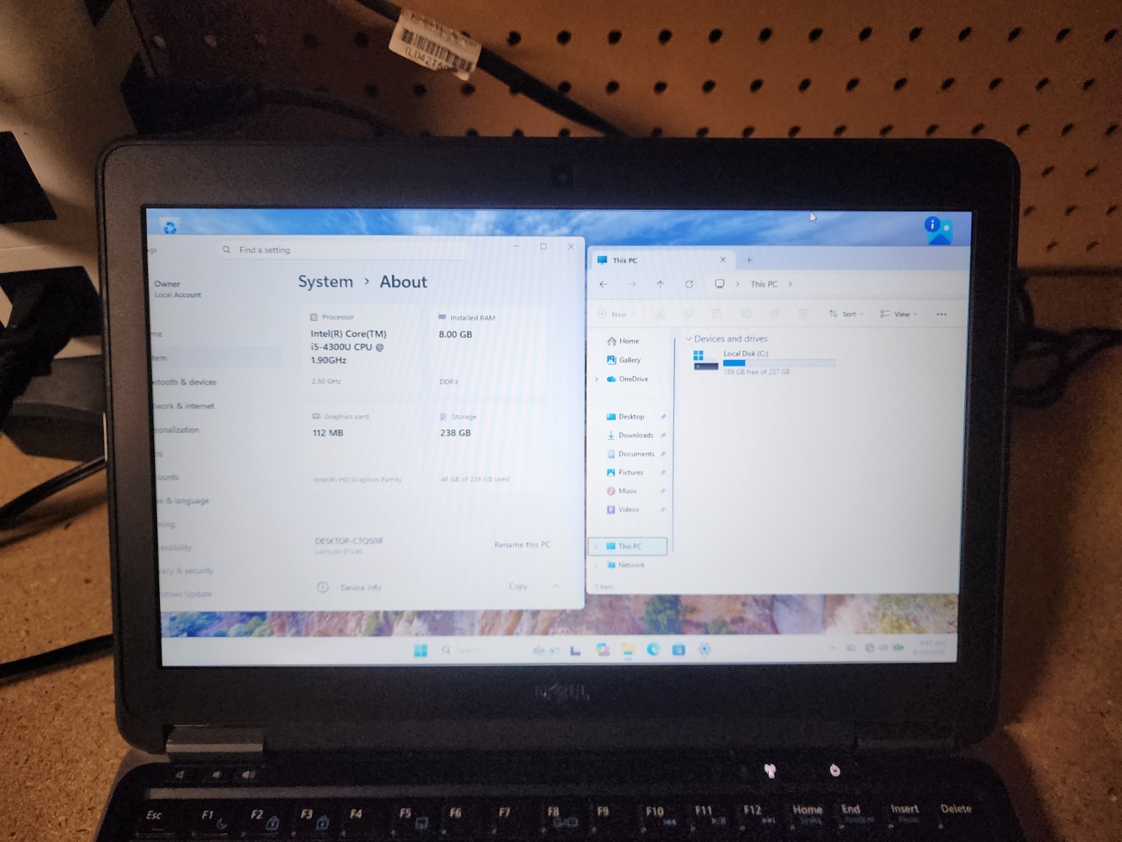 Dell Latitude E7240 i5-4300U 1.9GHz 8GB RAM 256GB SSD Win 11 Pro #2