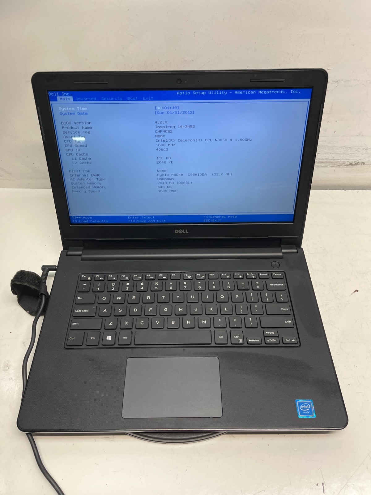 Dell Inspiron 14-3452 Intel Celeron N3050 1.60GHz 2GB NO HDD