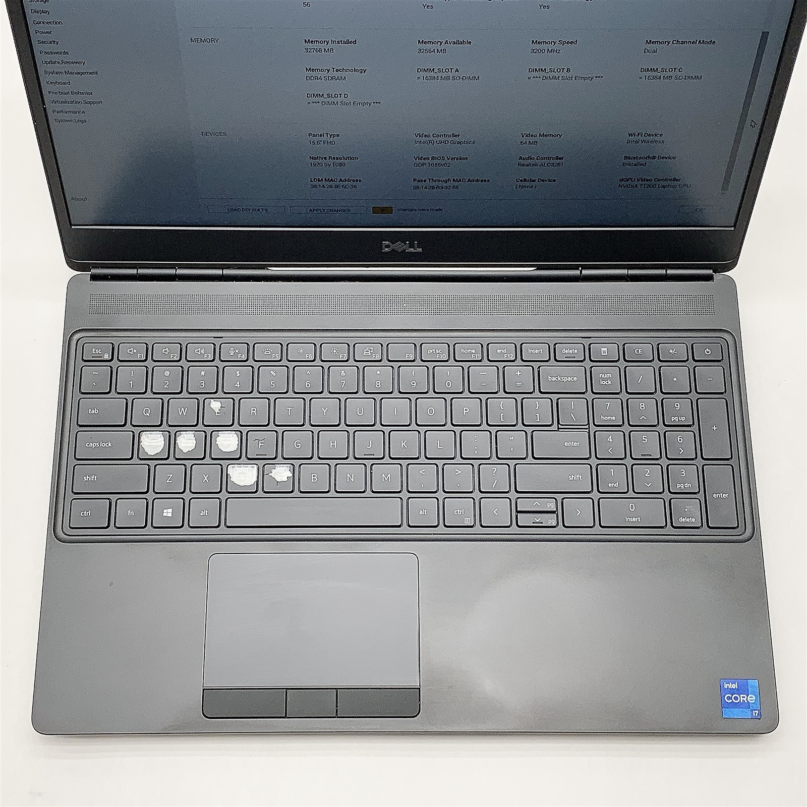Dell Precision 7560 Laptop Intel i7 11800H 2.30GHZ 15.6″ FHD 32GB NO HDD T1200