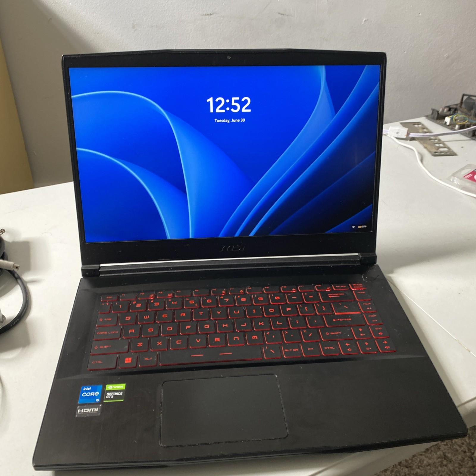 (MA3) MSI GF63 Intel i5-11400H 2.70 GHz 256GB 8GB 15.6″ Gaming Laptop GTX 1650