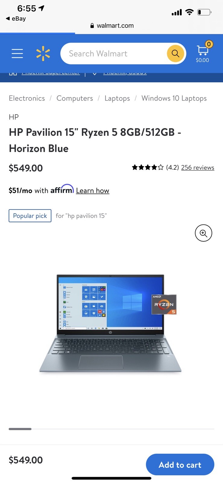 HP Pavillion 15 15-eh0050wm 15.6 inch 103456-1 JE