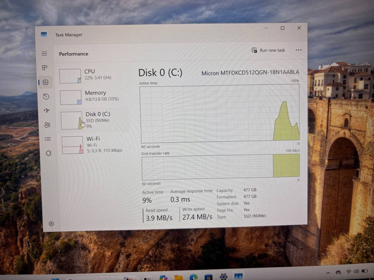 LENOVO IDEAPAD SLIM 3 15ABR8 AMD RYZEN 7 5825U 512GB SSD 16GB Touch Screen PH9