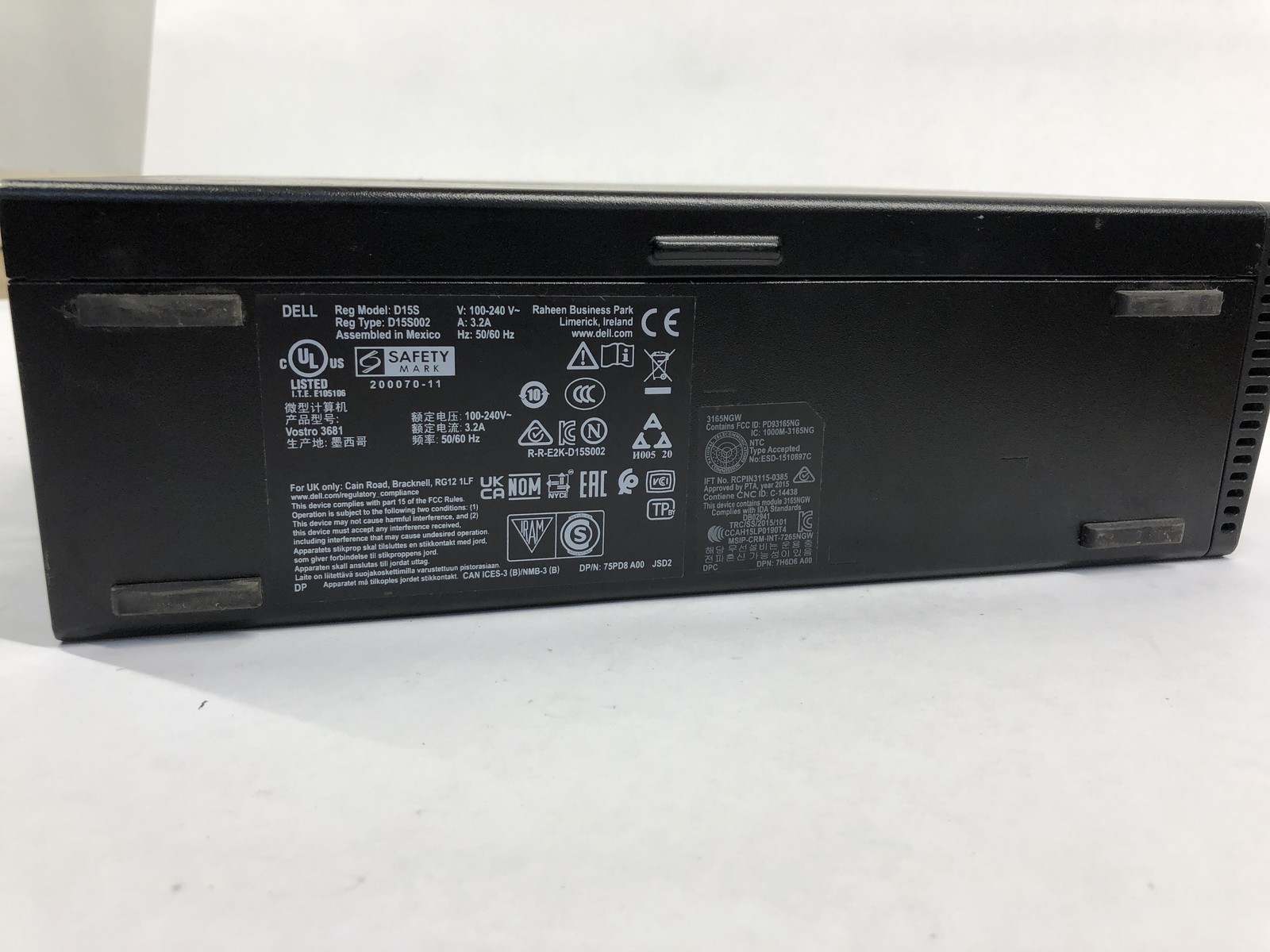Dell Vostro 3681 Intel i7-10700 8GB RAM No Storage No OS
