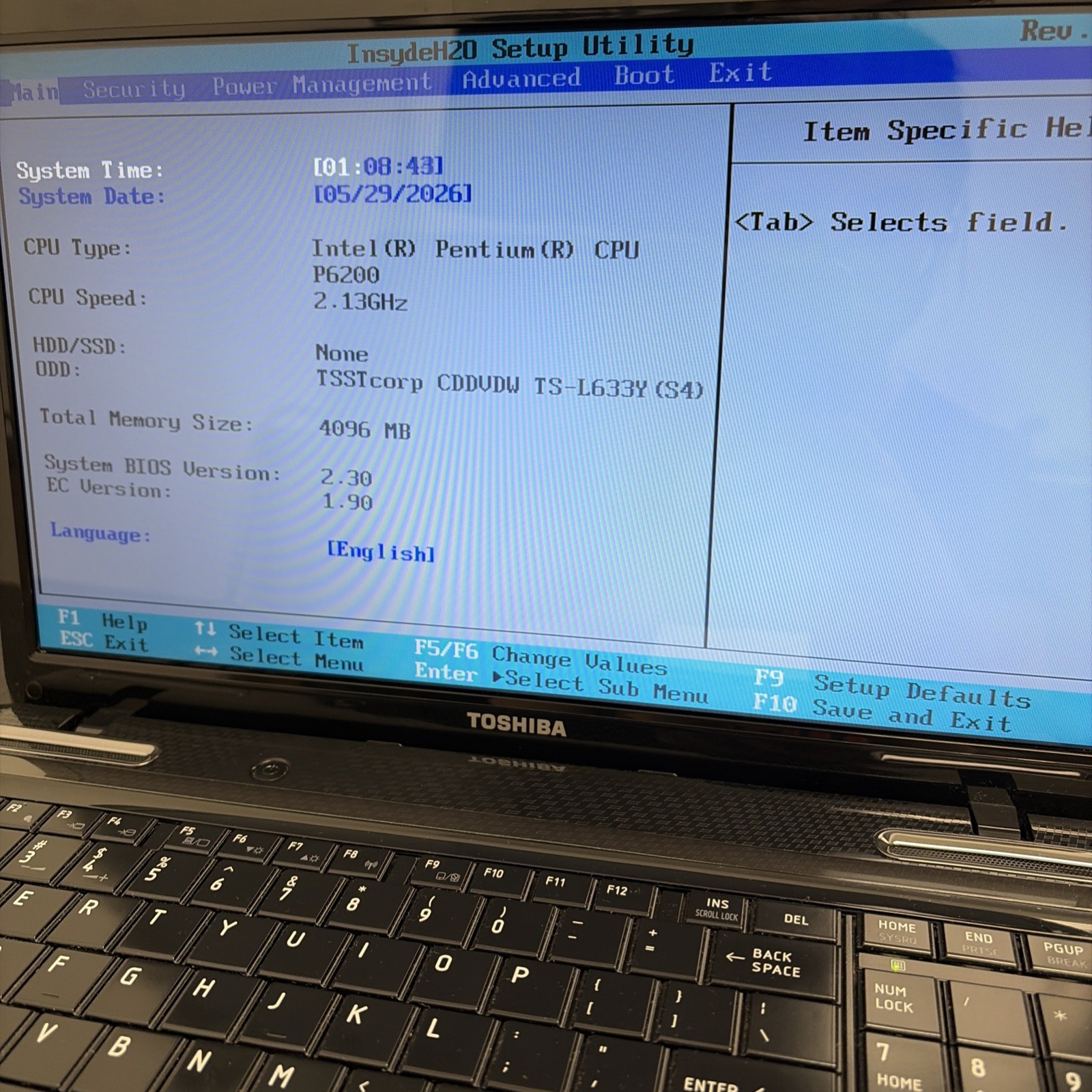 Toshiba Satellite L655-S5150 17.3″ Laptop | For Parts or Repair L89