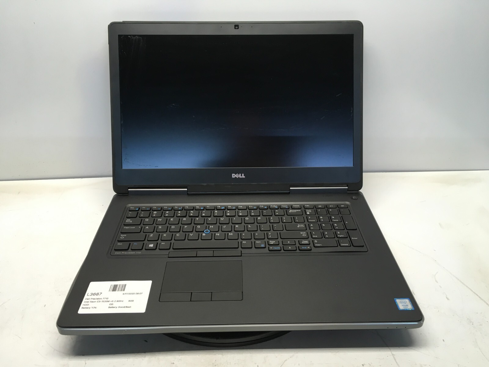 Dell Precision 7710 Intel Xeon E3-1535M v5 2.9GHz 8GB Quadro M3000M – READ DESC