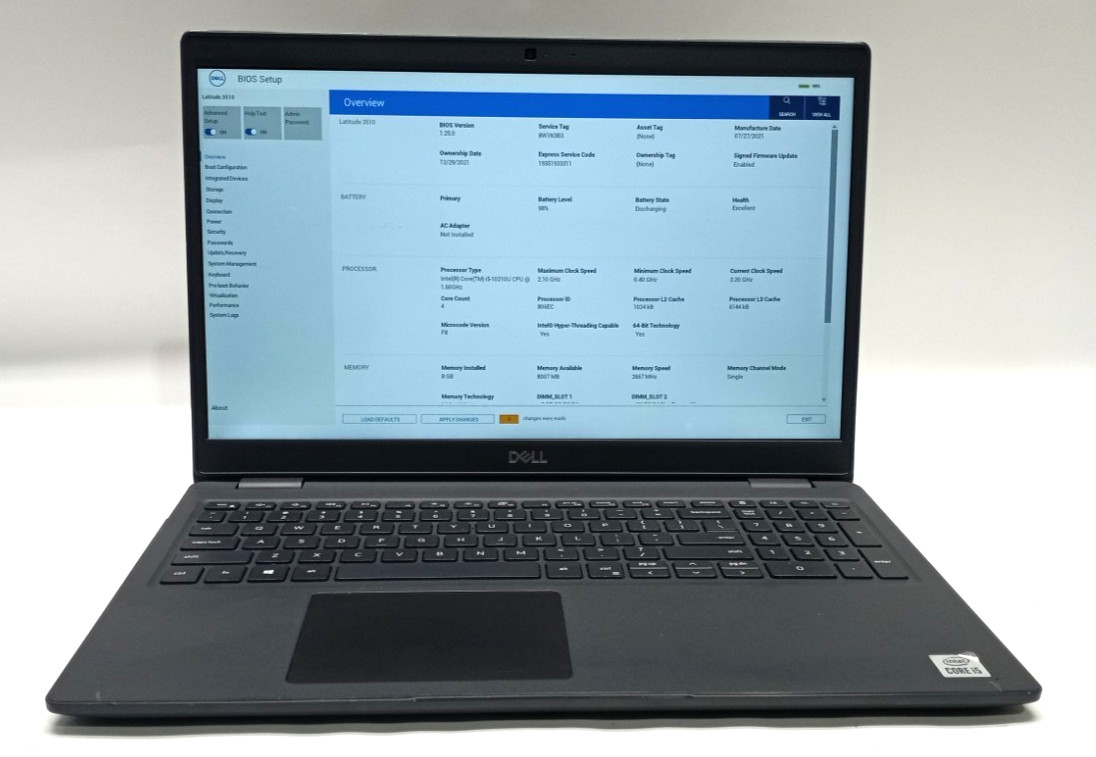 Dell Latitude 3510 15.6″FHD i5-10210U@1.6GHZ 8GB/256GB NVMe Win 11 Pro WH720*!
