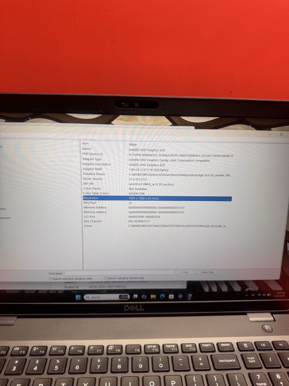 Dell Latitude 5500 15.6″ 8th i5 1.60GHz 8GB 256GB NVME Window 11pro