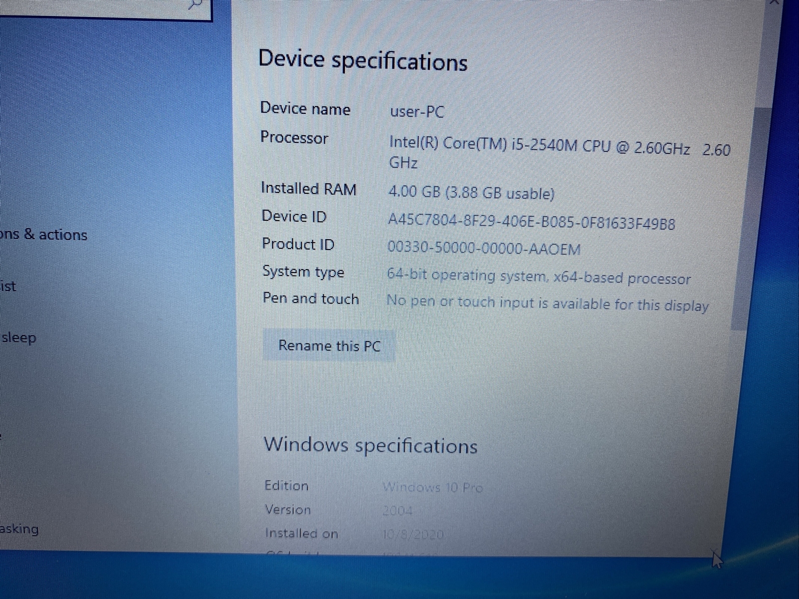 Dell Latitude E6320 Core i5 2540M 2.60GHz 4GB RAM 320GB HDD 13.3″ w/Dock Station
