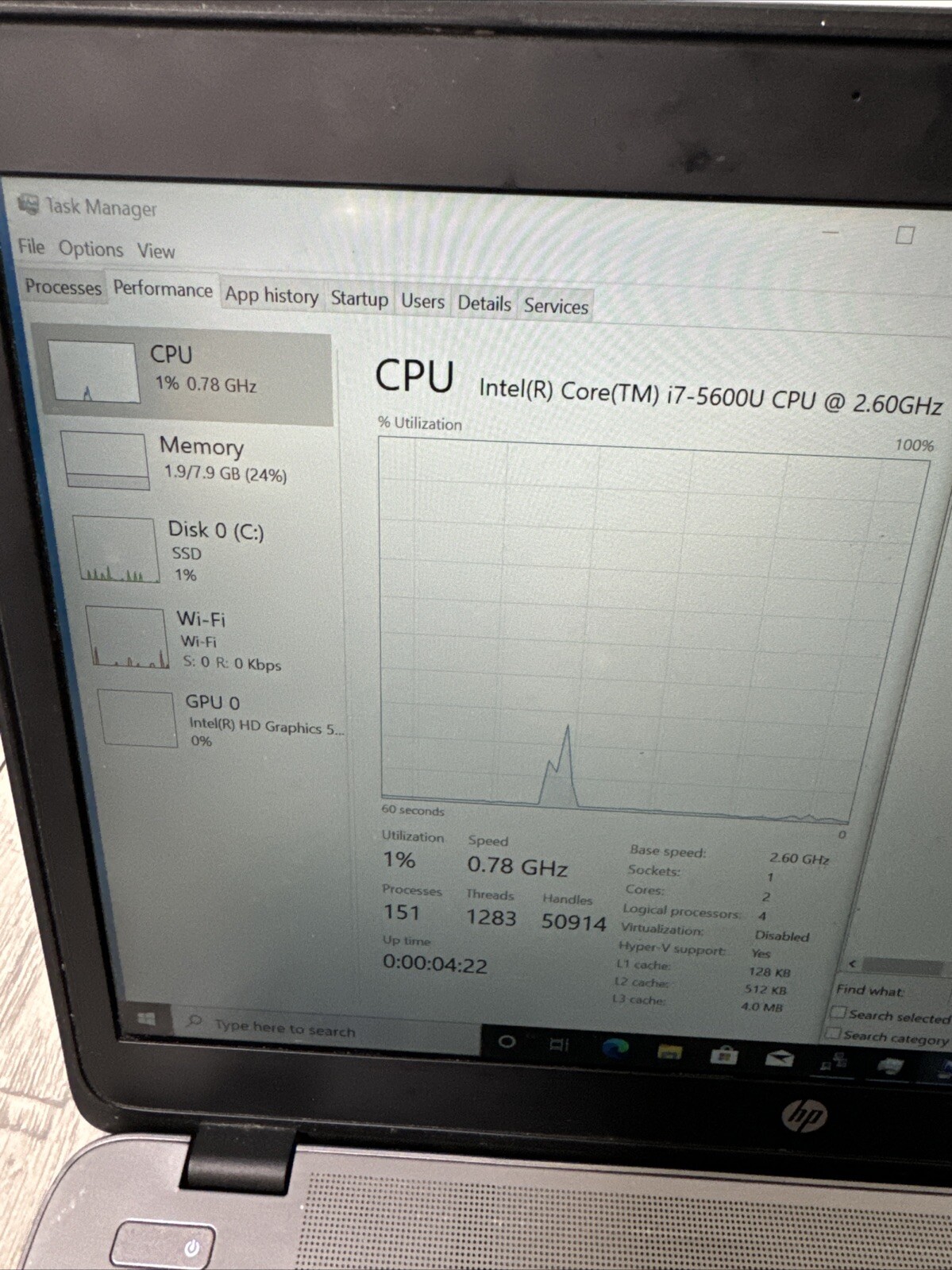 HP ELITEBOOK 840 G2 Intel i7-5600U @ 2.60Ghz 8GB RAM 120GB SSD WINDOWS 10 PRO