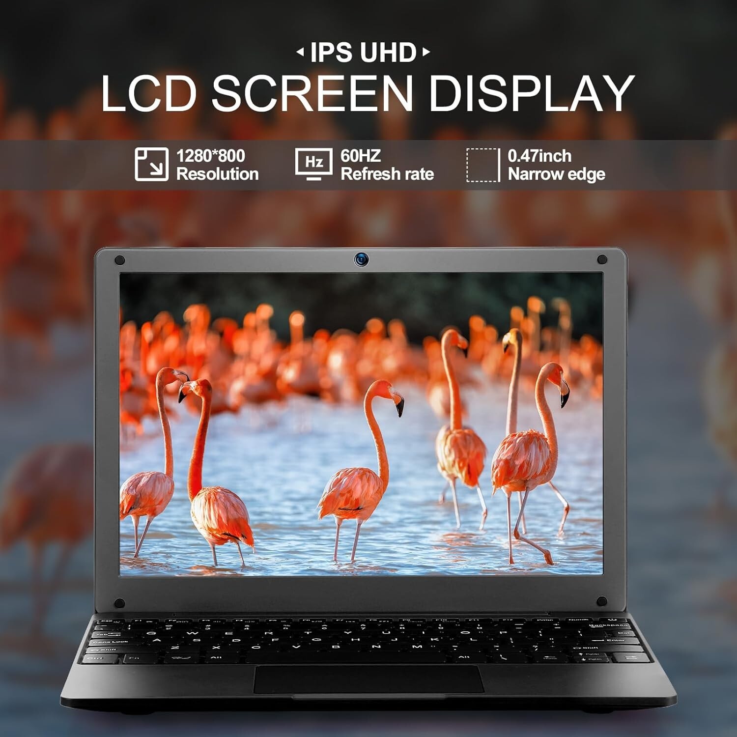 Portable 10.1” Laptop Computer Quad Core Android 12.0 Netbook 2G RAM+64GB ROM
