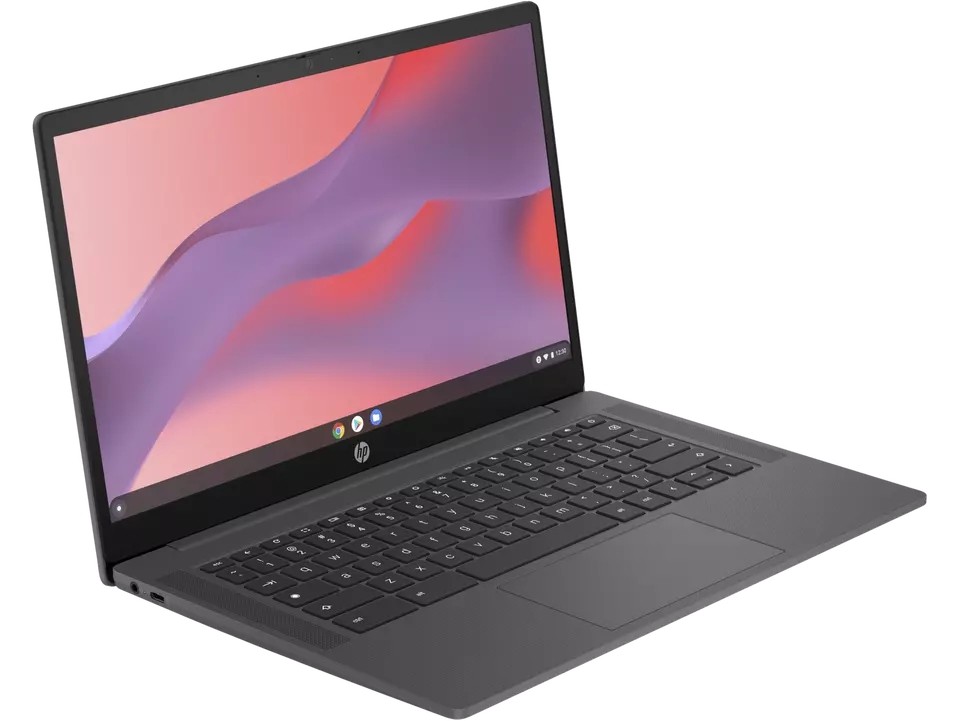 HP Chromebook 14 inch Laptop, HD Display, Intel N100, 4 GB RAM, 64 GB eMMC,