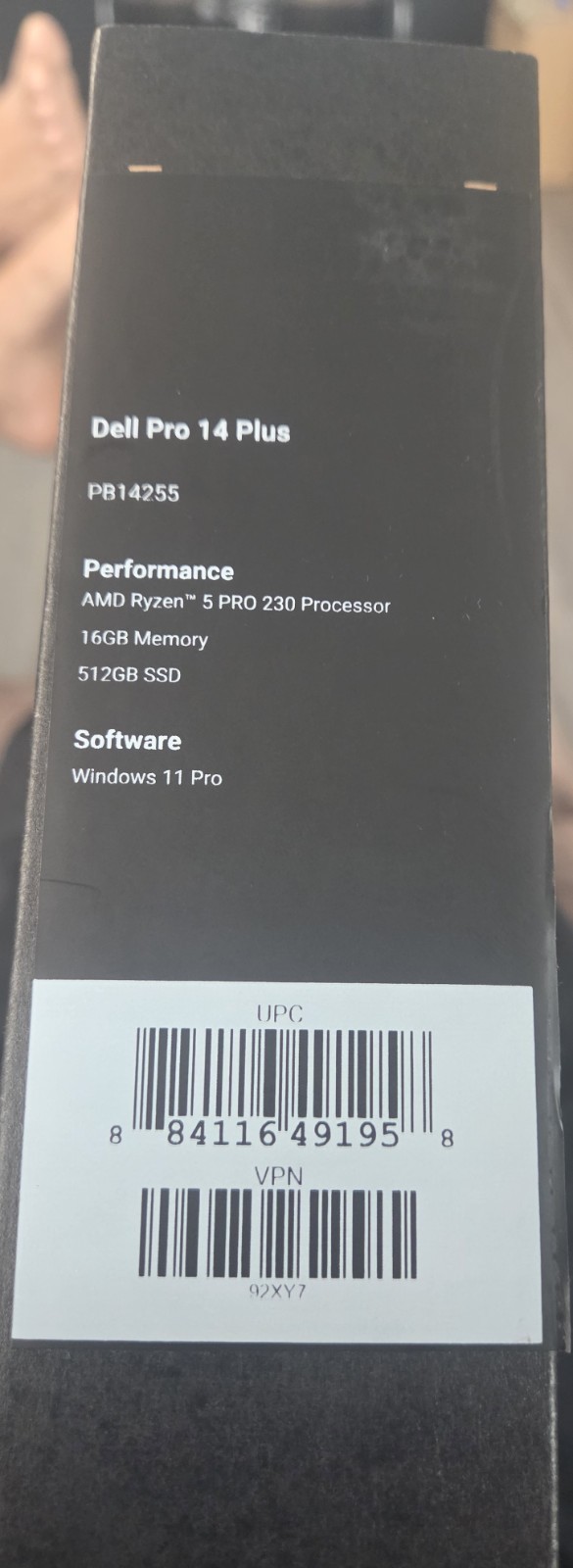 Dell Pro 14 Plus PB14255 AMD Ryzen 5 230 16GB 512GBSSD 14FHD.