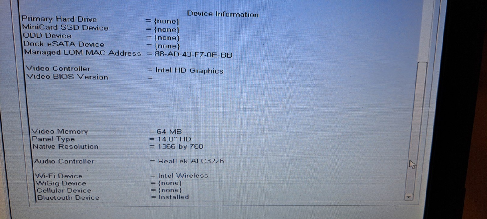 DELL LATITUDE 14 RUGGED 5404 14″ I3-4th Gen 8GB RAM Boot To Bios