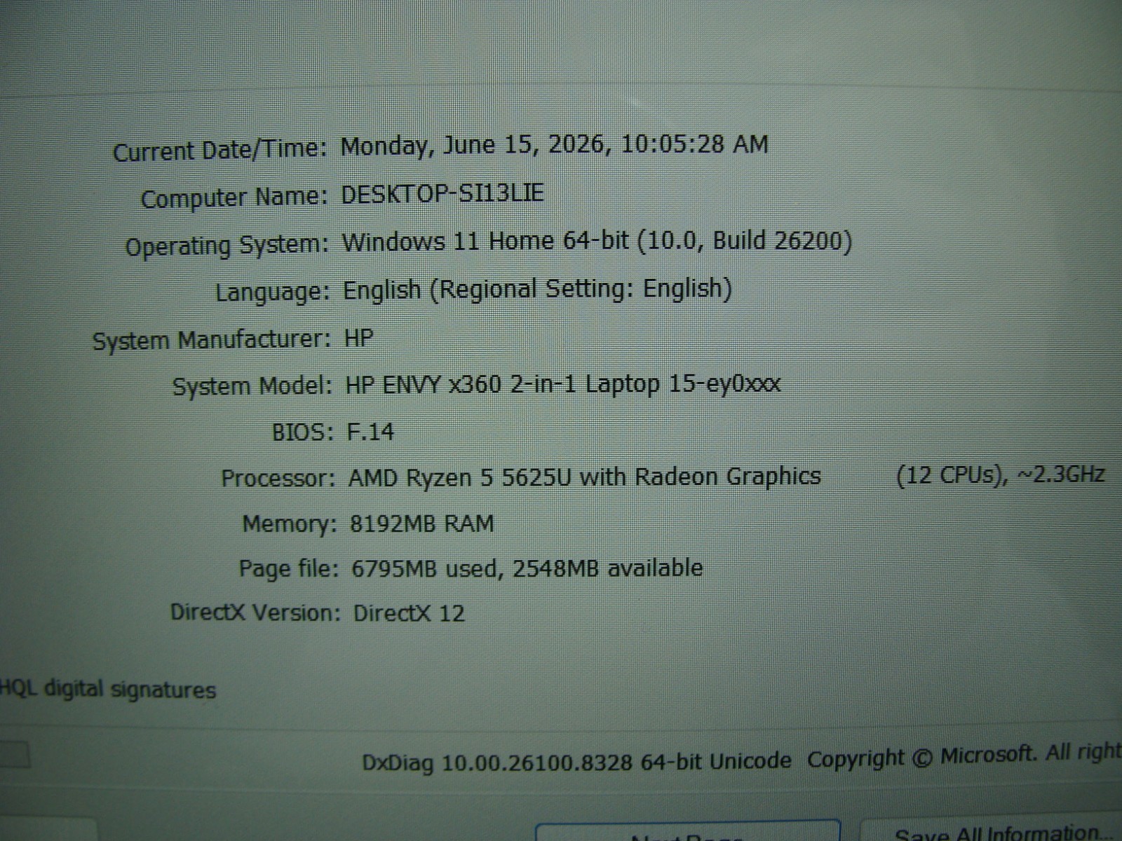 HP ENVY x360 15-ey0013dx 2-in-1 15.6″ TOUCH Ryzen 5 5625U 2.3GHz 8GB 256GB W11H