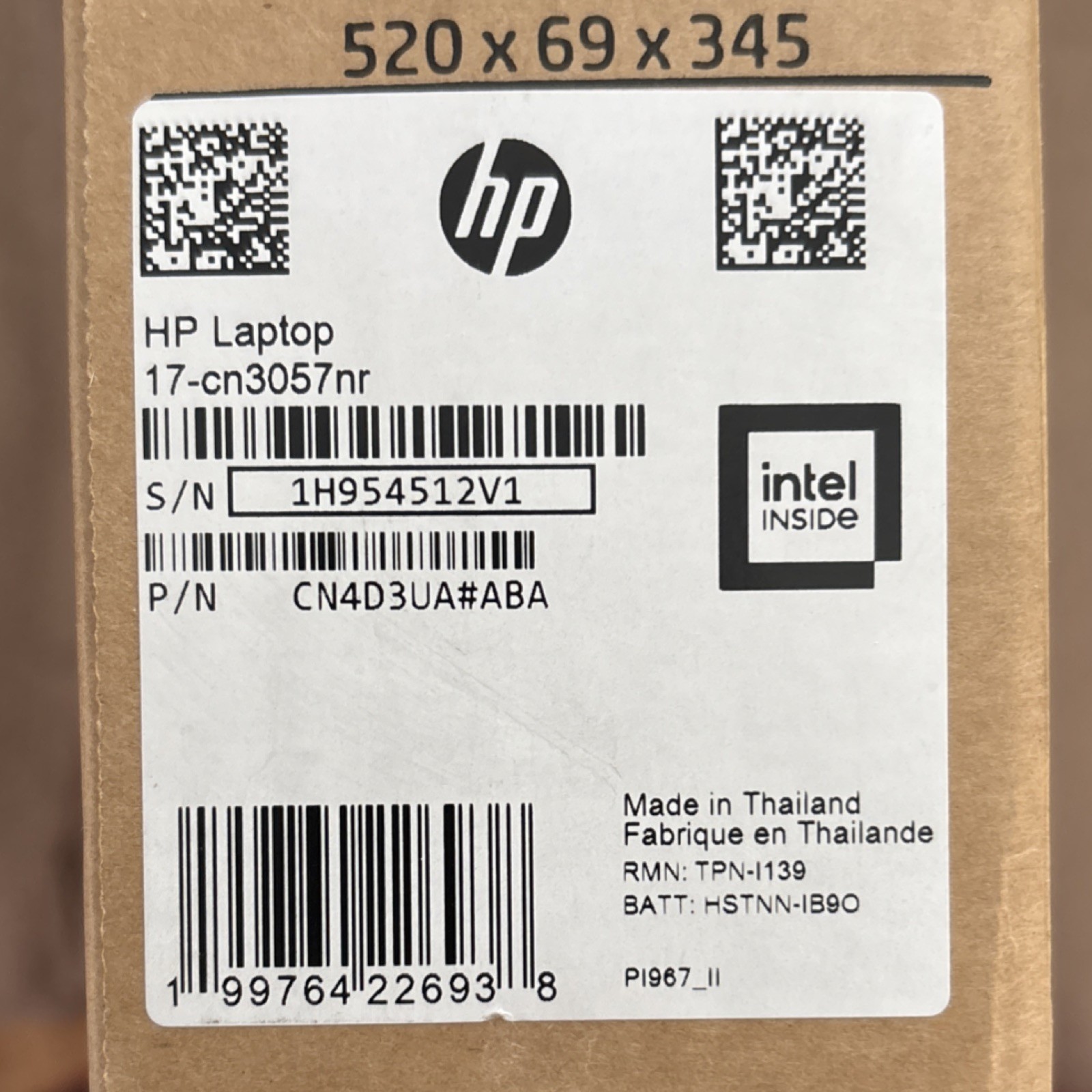 BRAND NEW – 17” HP Notebook Laptop in Box, never used