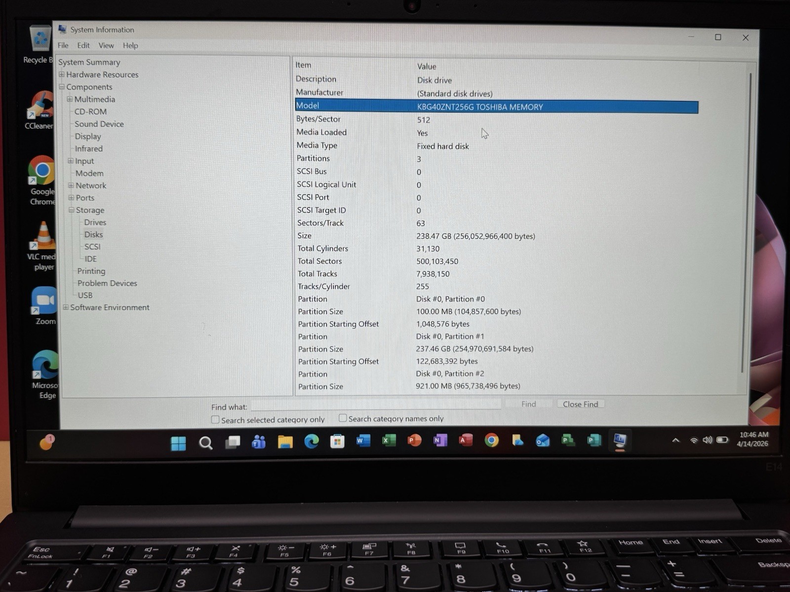 LENOVO THINKPAD E14 Gen 2 11th Gen i5 1135G7 2.4GHz 16GB RAM 256GB SSD