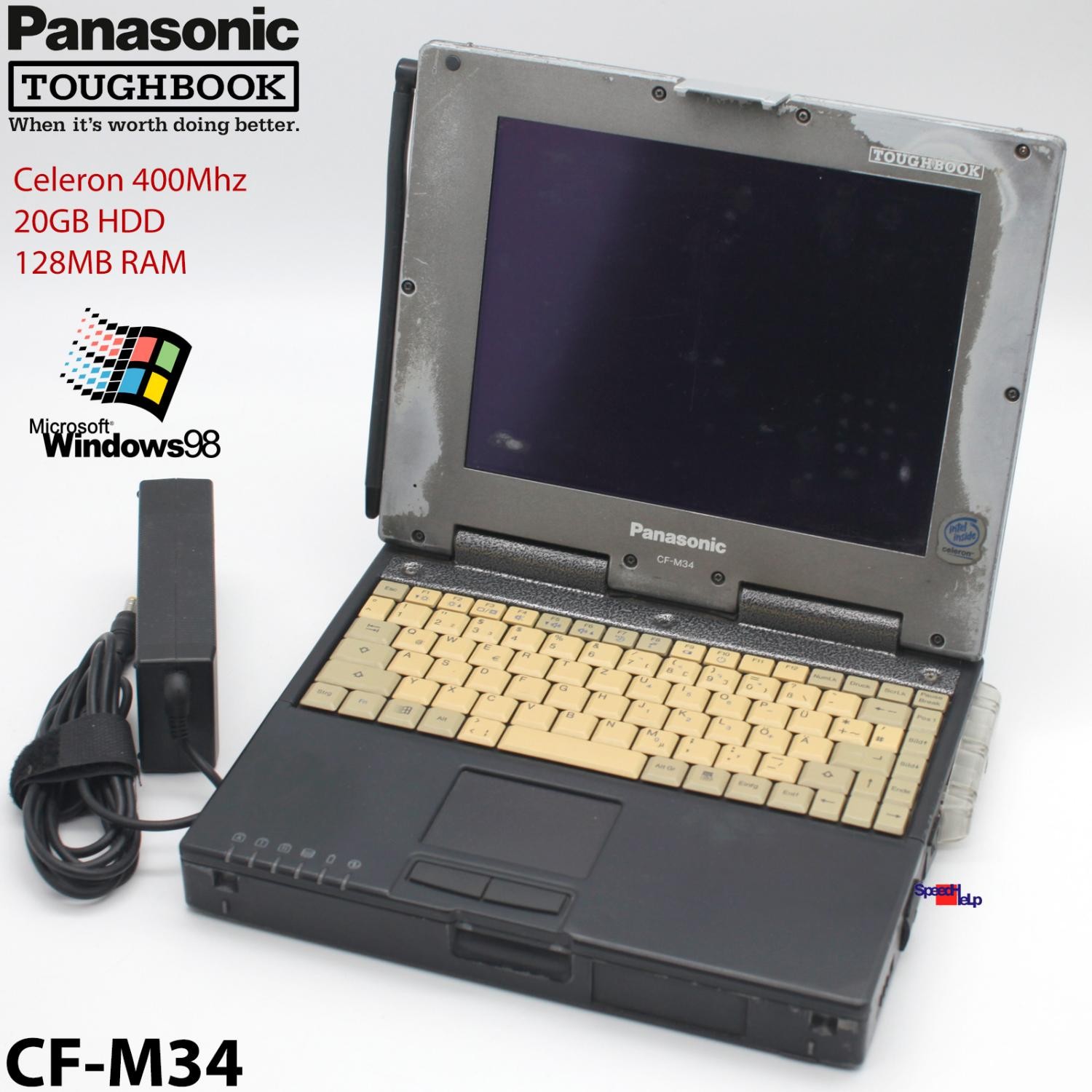 PANASONIC CF-M34 TOUGHBOOK NETBOOK INTEL 400MHZ LAPTOP WINDOWS 98 OLD GAMES