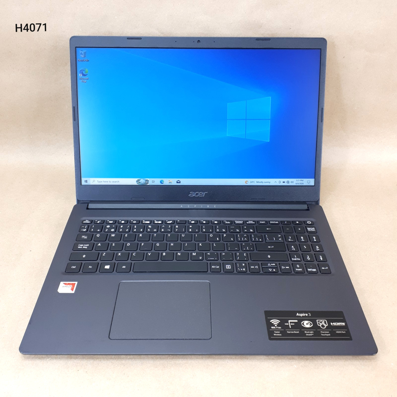 Acer Aspire 3 N19H1 15.6″ Laptop AMD A4-9120e Radeon R3 8GB RAM 1TB W10H H4071