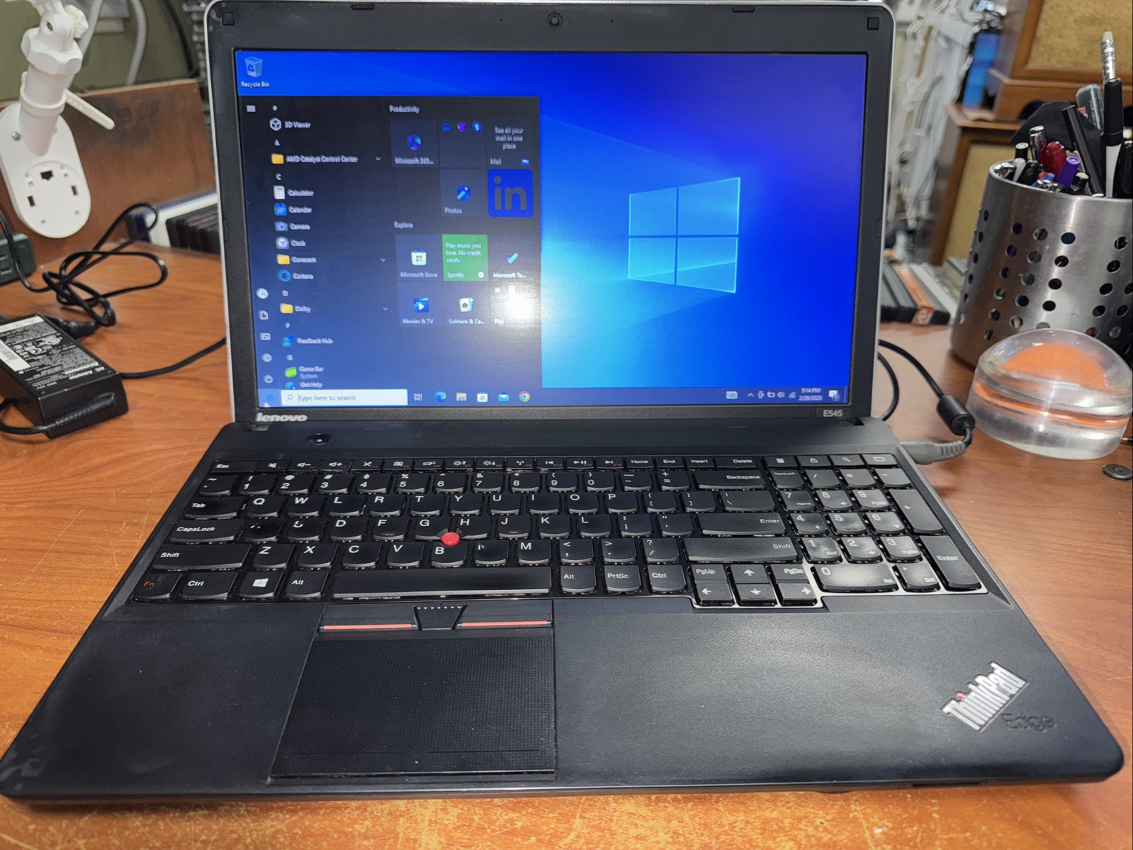 Lenovo Thinkpad Edge E545 AMD A6 2.90ghz 4GB 320HD Win10, WORKING BUT PARTS ONLY