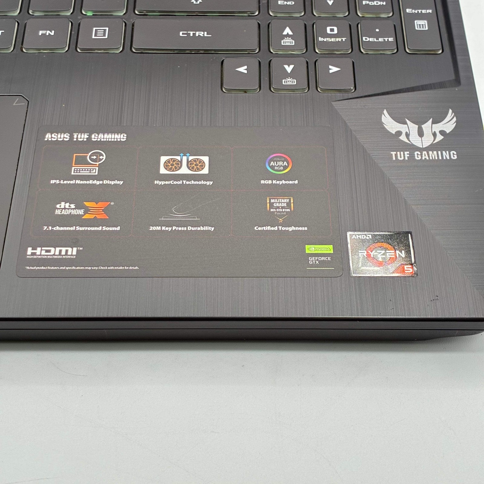 Asus TUF505D 15.6 inch Laptop AMD Ryzen 5 8GB 512GB
