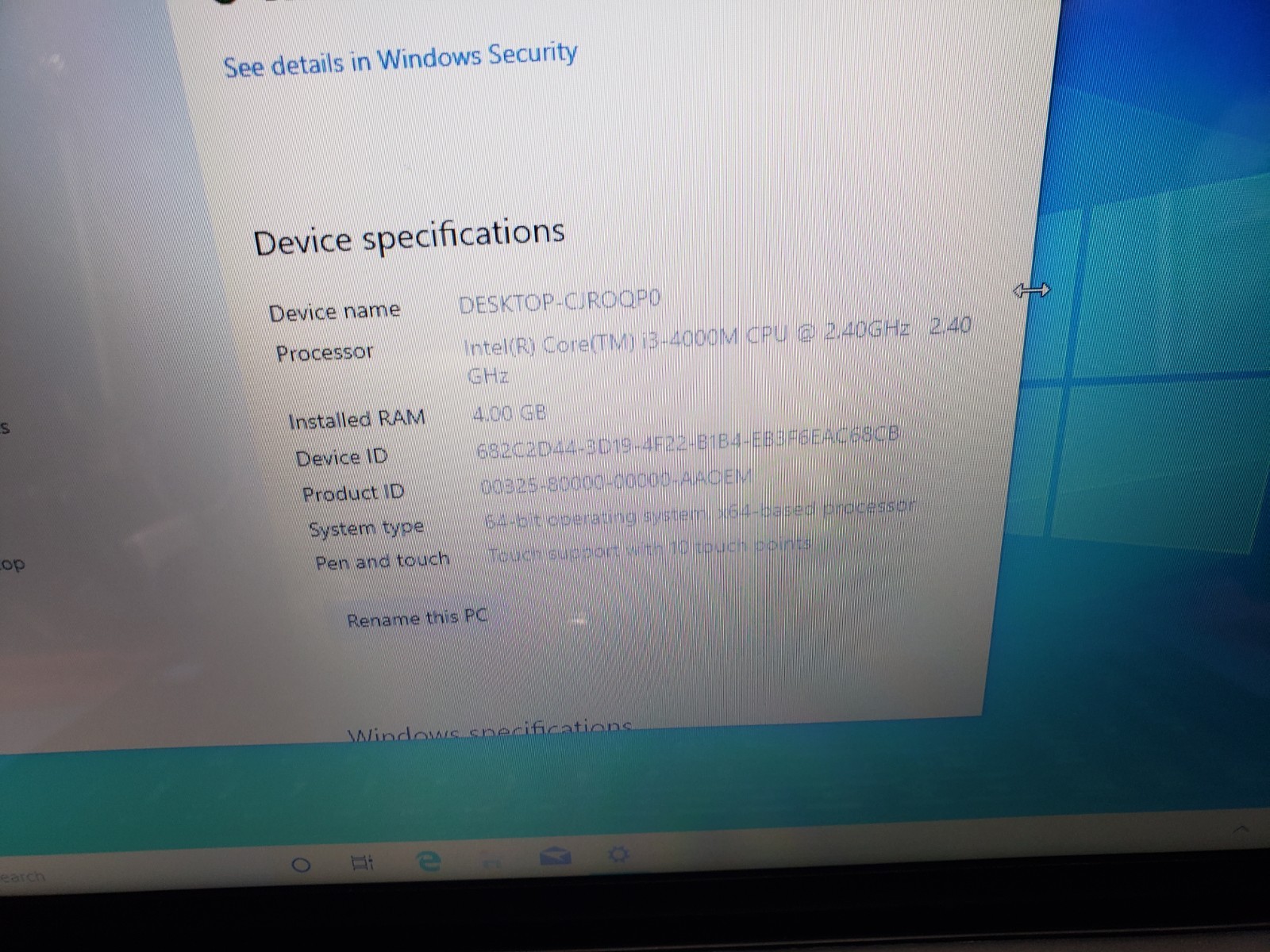 Toshiba laptop C55T-A5103 i3-4000m 2.40ghz 4gb ram 700gb hdd for parts