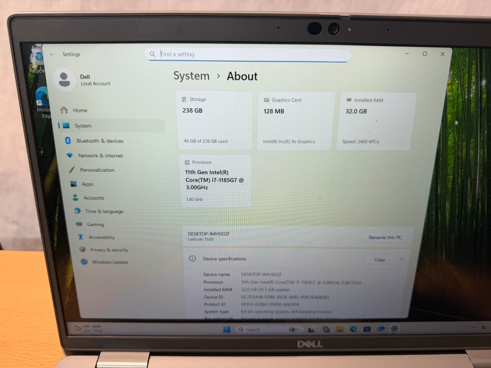 Dell Latitude 5520 i7-1185G7 32GB RAM 256GB SSD FHD Win11 BAD USB-A PORT – READ!