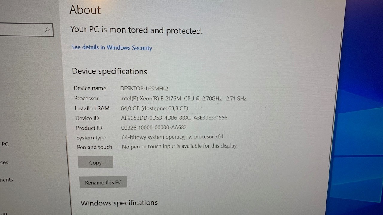 Dell Precision 7530 Mobile Workstation Xeon 64GB/1TB Quadro P3200 4GB