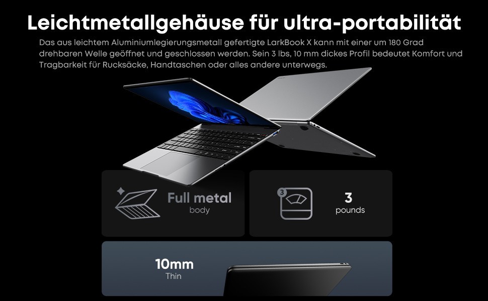 CHUWI – 14.1″ Touch-Screen Laptop – Intel Celeron N5100 – 8GB Memory – 256GB SSD